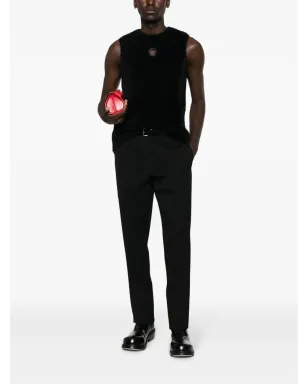 Jil Sander ウールパンツ ブラック、プレスド折り目入り - サムネイル2