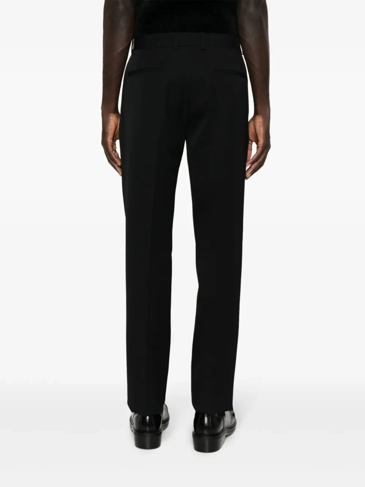 Jil Sander ウールパンツ ブラック、プレスド折り目入り - 画像4