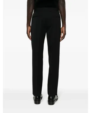 Jil Sander ウールパンツ ブラック、プレスド折り目入り - サムネイル4
