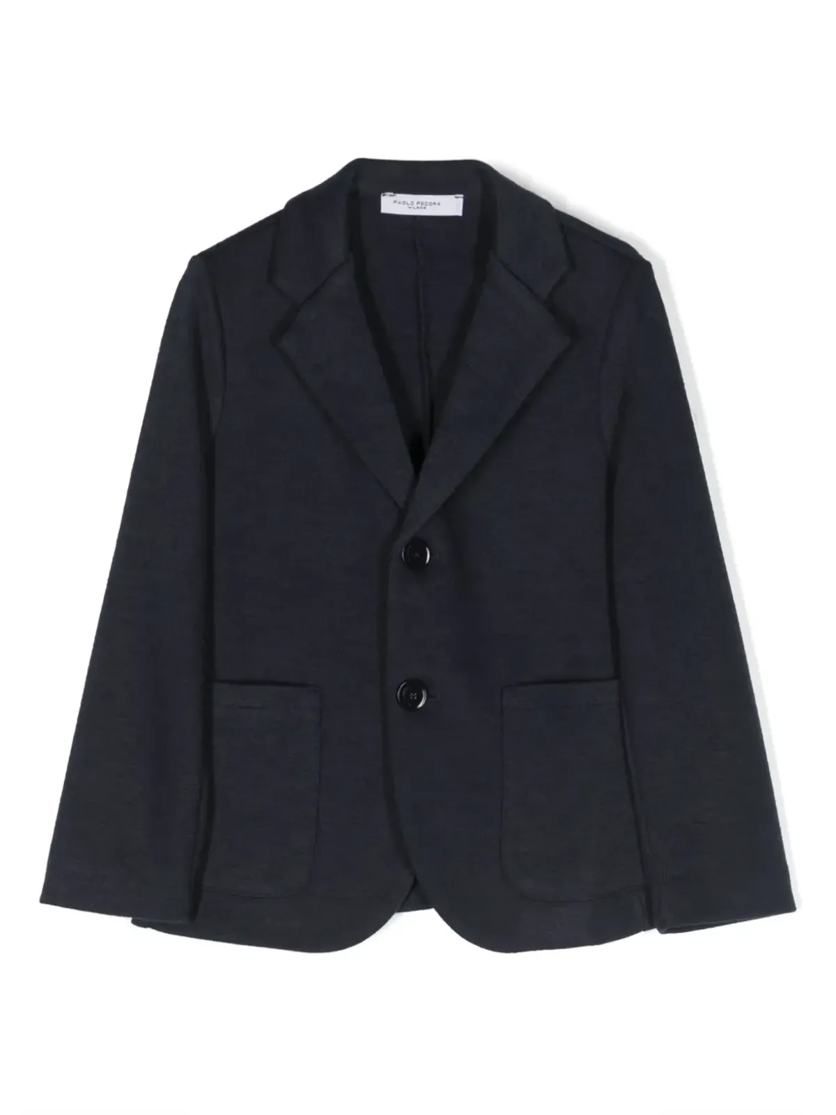 Paolo Pecora Kids ロゴパッチ付き シングルブレスト ブレザー - 画像1