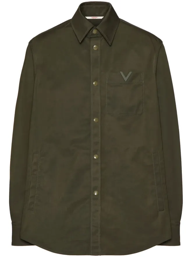 Valentino Garavani Valentino Garavani V-detail シャツジャケット - グリーンの商品画像