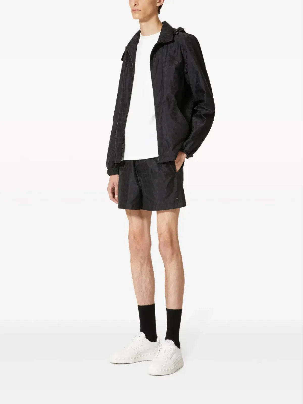 Valentino Garavani Toile Iconographe ウィンドブレーカー ジャケット ブラック - 画像2