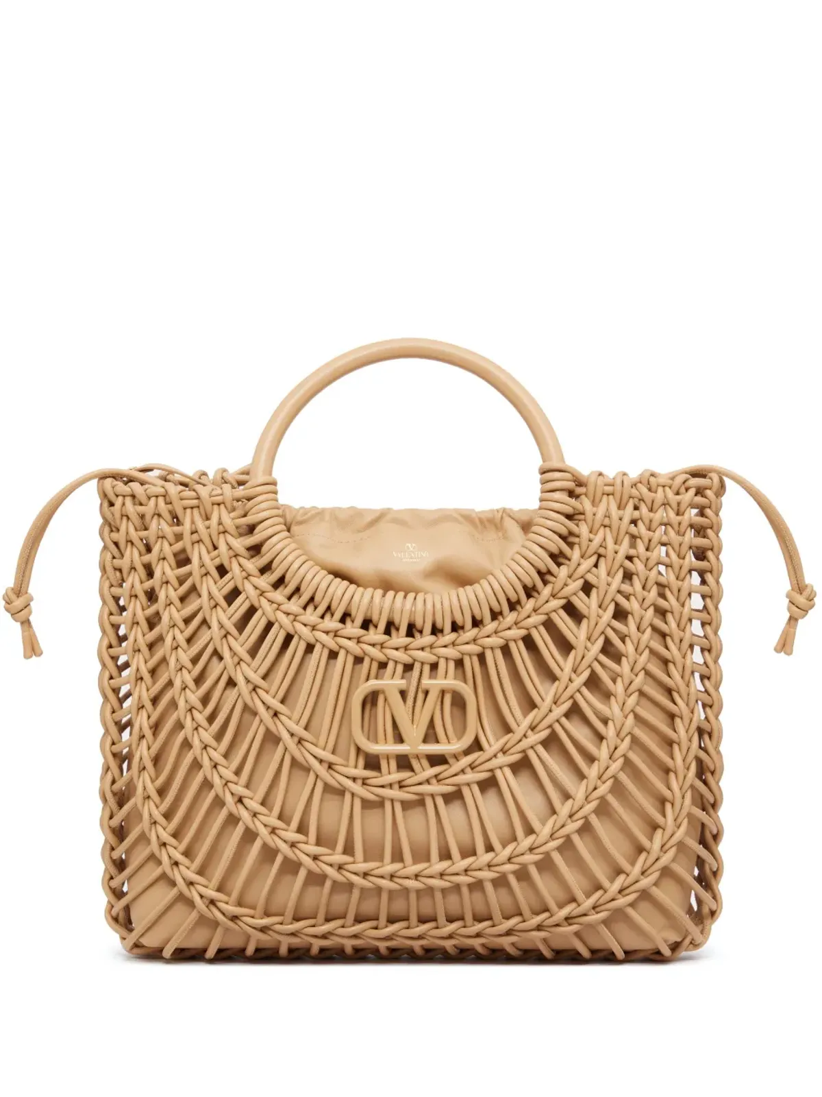 Valentino Garavani AllKnots 編み込みトートバッグ - ネチュラル - 画像1