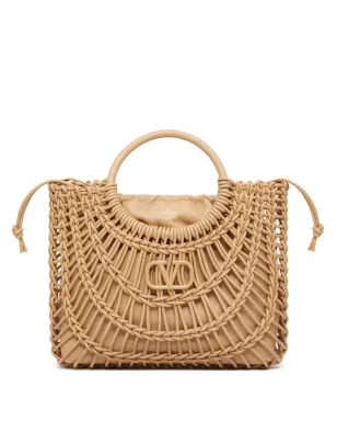 Valentino Garavani AllKnots 編み込みトートバッグ - ネチュラル - サムネイル1