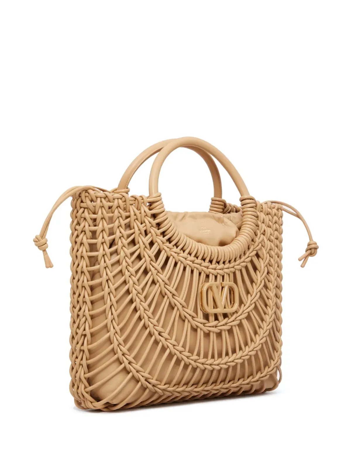 Valentino Garavani AllKnots 編み込みトートバッグ - ネチュラル - 画像3