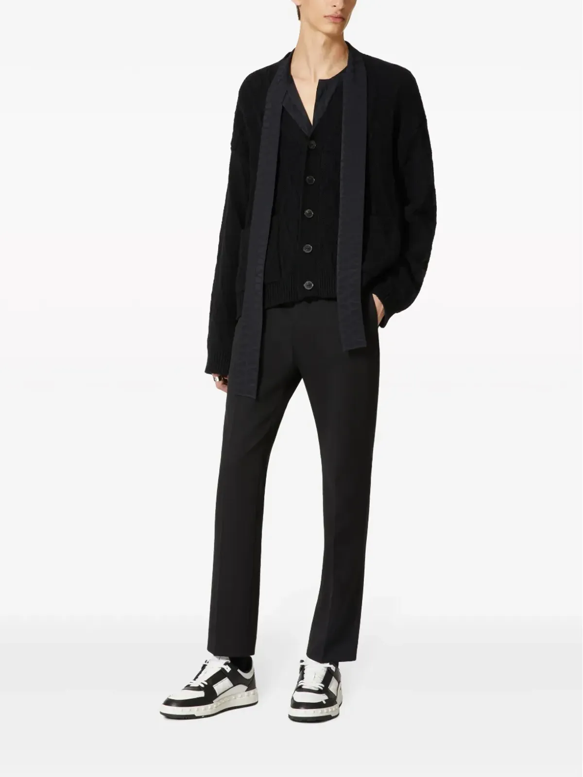 Valentino Garavani Toile Iconographe ウール カーディガン - ブラック - 画像2