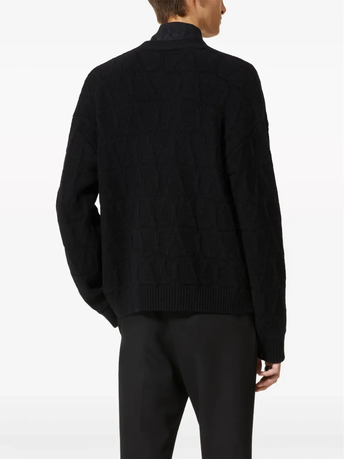 Valentino Garavani Toile Iconographe ウール カーディガン - ブラック - 画像4