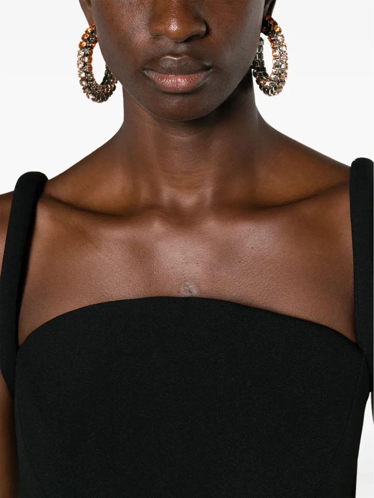 Versace ブラック ノースリーブ ミディドレス - 画像5