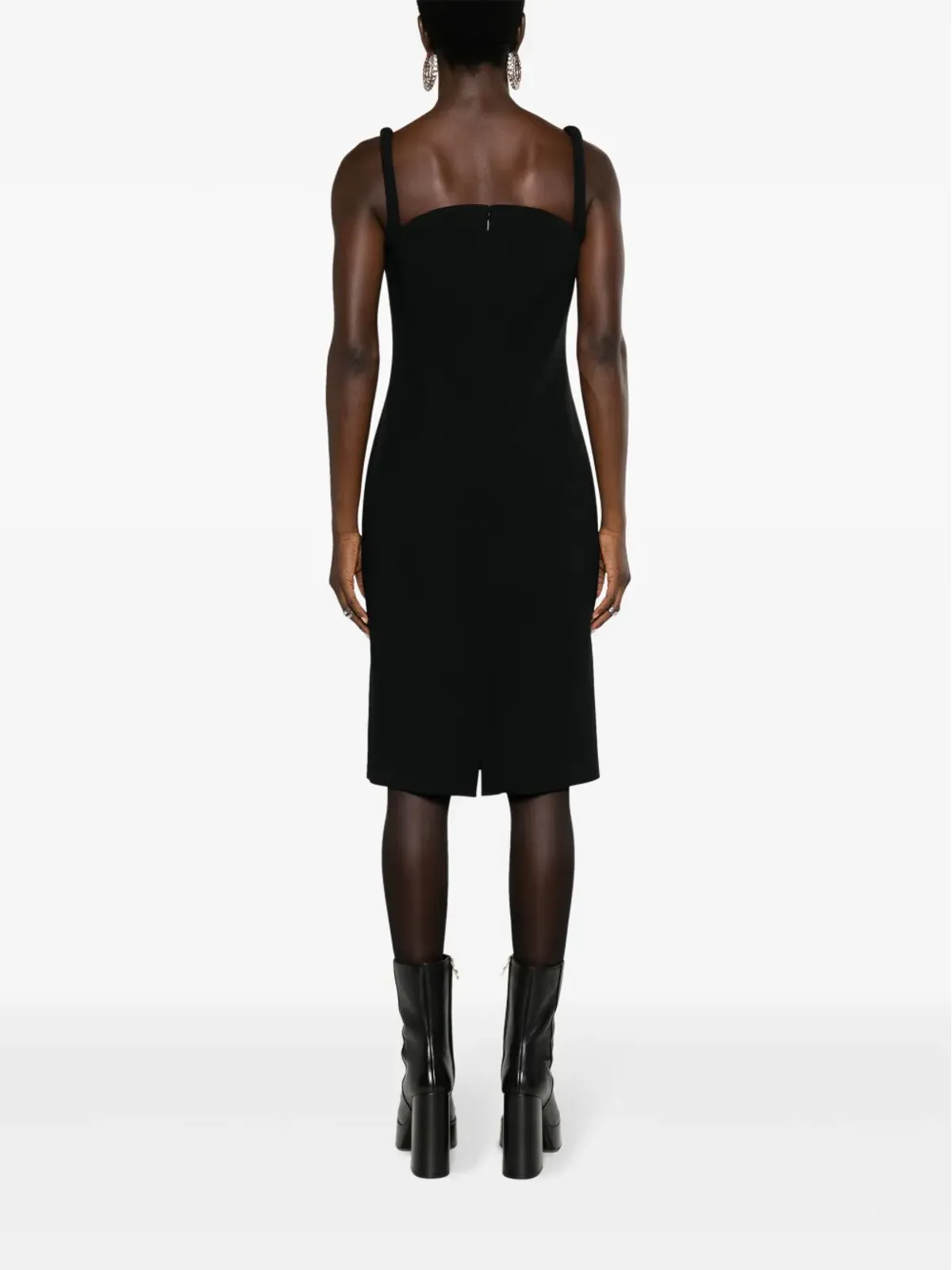 Versace ブラック ノースリーブ ミディドレス - 画像4