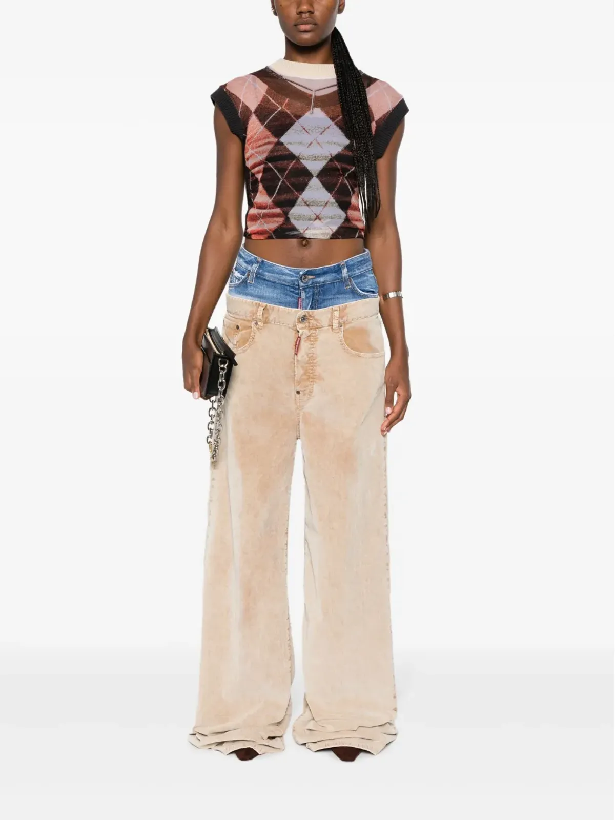 DSQUARED2 ツインパック レイヤードジーンズ ブルー - 画像2