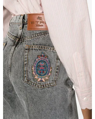 ETRO エンブロイダード フレアジーンズ グレー - サムネイル5