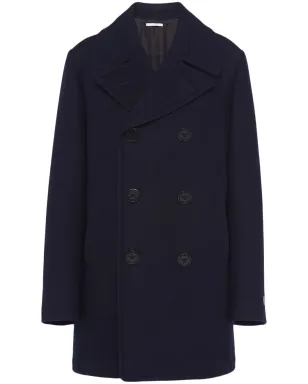 Prada ダブルブレスト ウール混ペーコート - サムネイル1