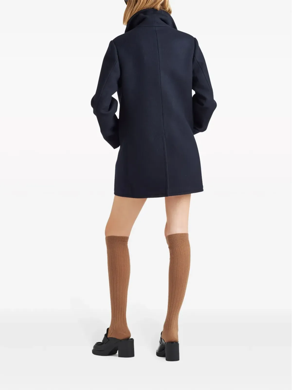 Prada ダブルブレスト ウール混ペーコート - 画像3