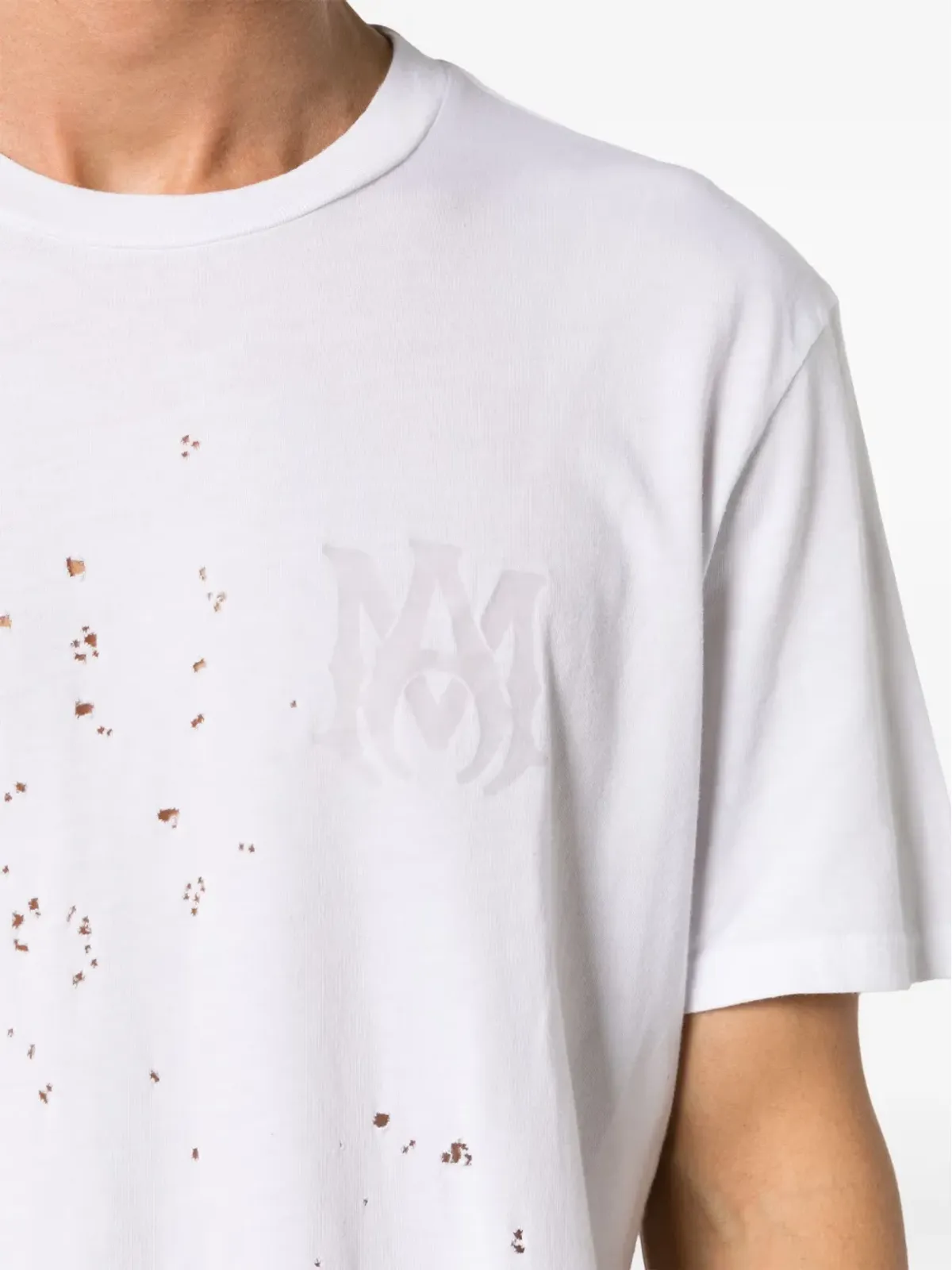 AMIRI コアショットガン ダメージ加工 Tシャツ - ホワイト - 画像5