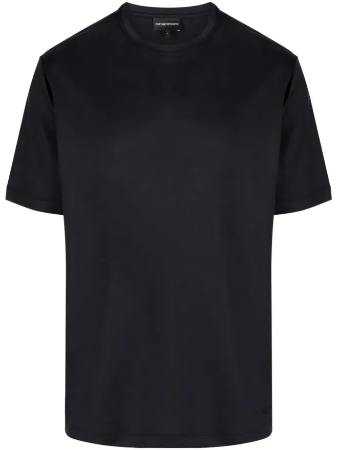 Emporio Armani Emporio Armani ロゴ刺繍 コットン Tシャツ - ブルーの商品画像