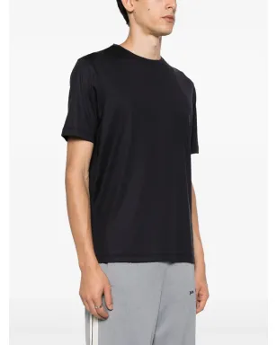 Emporio Armani ロゴ刺繍 コットン Tシャツ - ブルー - サムネイル3