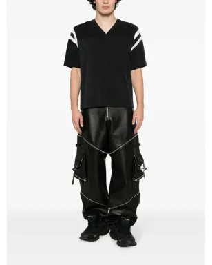 Givenchy パネルドVネック コットンTシャツ - ブラック - サムネイル2