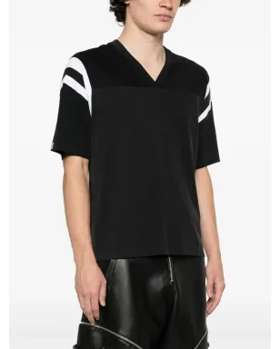 Givenchy パネルドVネック コットンTシャツ - ブラック - サムネイル3