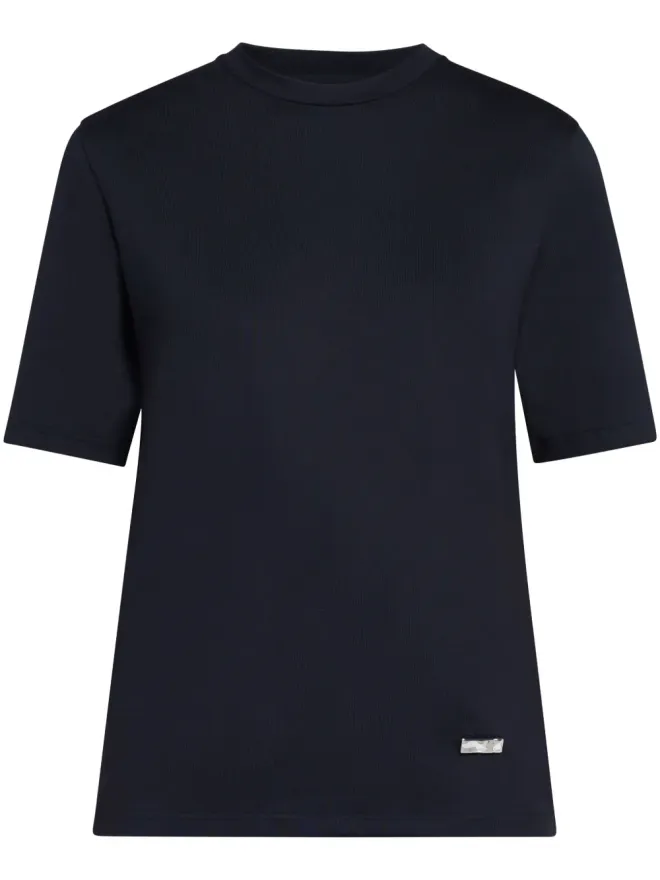 Jil Sander Jil Sander ロゴプレート付きコットン Tシャツ - ブルーの商品画像