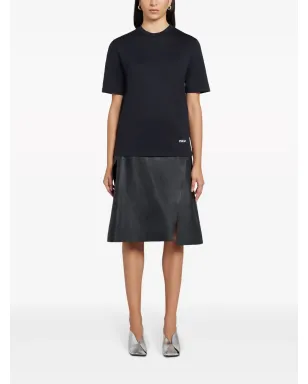 Jil Sander ロゴプレート付きコットン Tシャツ - ブルー - サムネイル2