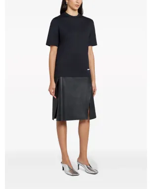 Jil Sander ロゴプレート付きコットン Tシャツ - ブルー - サムネイル3