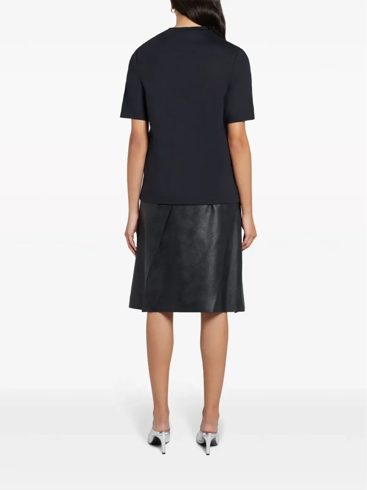 Jil Sander ロゴプレート付きコットン Tシャツ - ブルー - 画像4