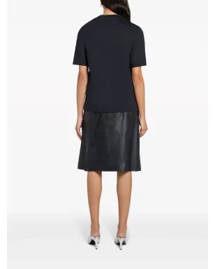 Jil Sander ロゴプレート付きコットン Tシャツ - ブルー - サムネイル4