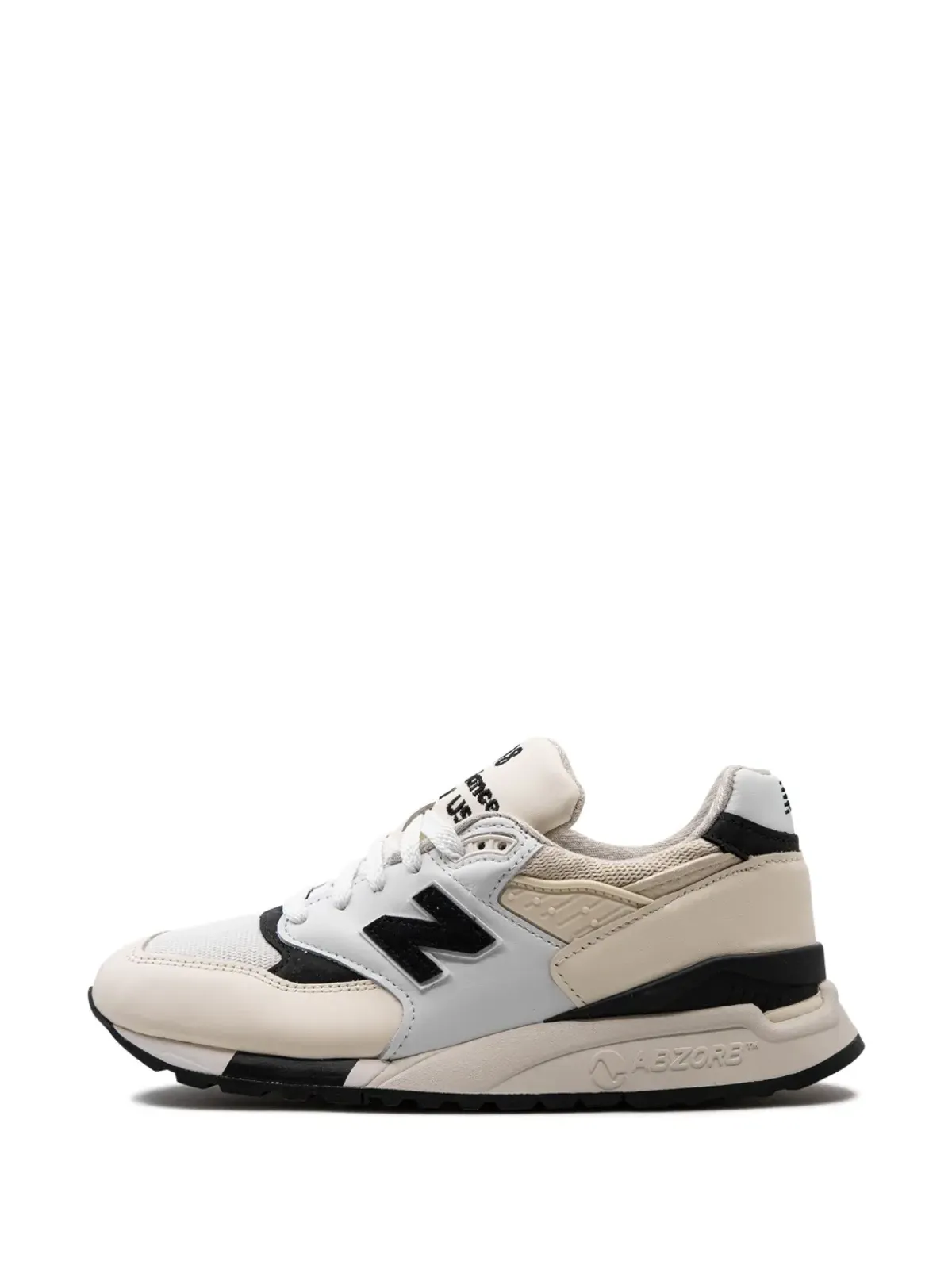New Balance 998 USA製 ホワイト/ブラック スニーカー - 画像5