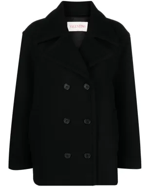 Valentino Garavani ダブルブレストコート - ブラック - サムネイル1