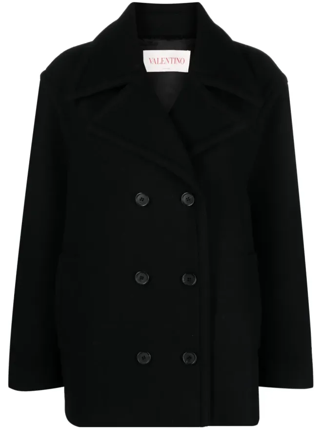 Valentino Garavani Valentino Garavani ダブルブレストコート - ブラックの商品画像
