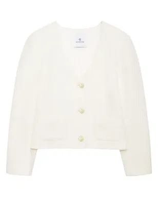 ANINE BING Anitta V-neck カーディガン - ホワイト - サムネイル1