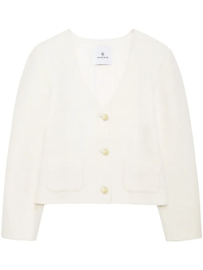 ANINE BING ANINE BING Anitta V-neck カーディガン - ホワイトの商品画像