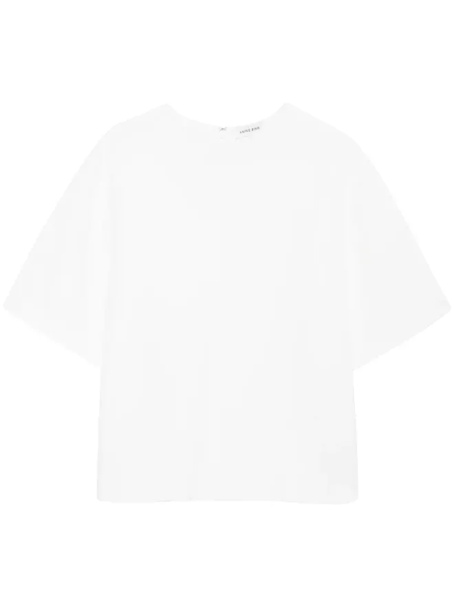 ANINE BING ANINE BING Maddie クレープ生地Tシャツ - ホワイトの商品画像