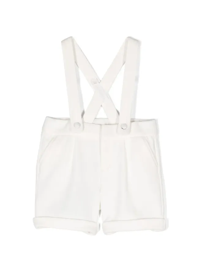 Dolce & Gabbana Kids Dolce & Gabbana Kids テクスチャード 着脱式ストラップ付きダンガリーショーツ - ホワイトの商品画像