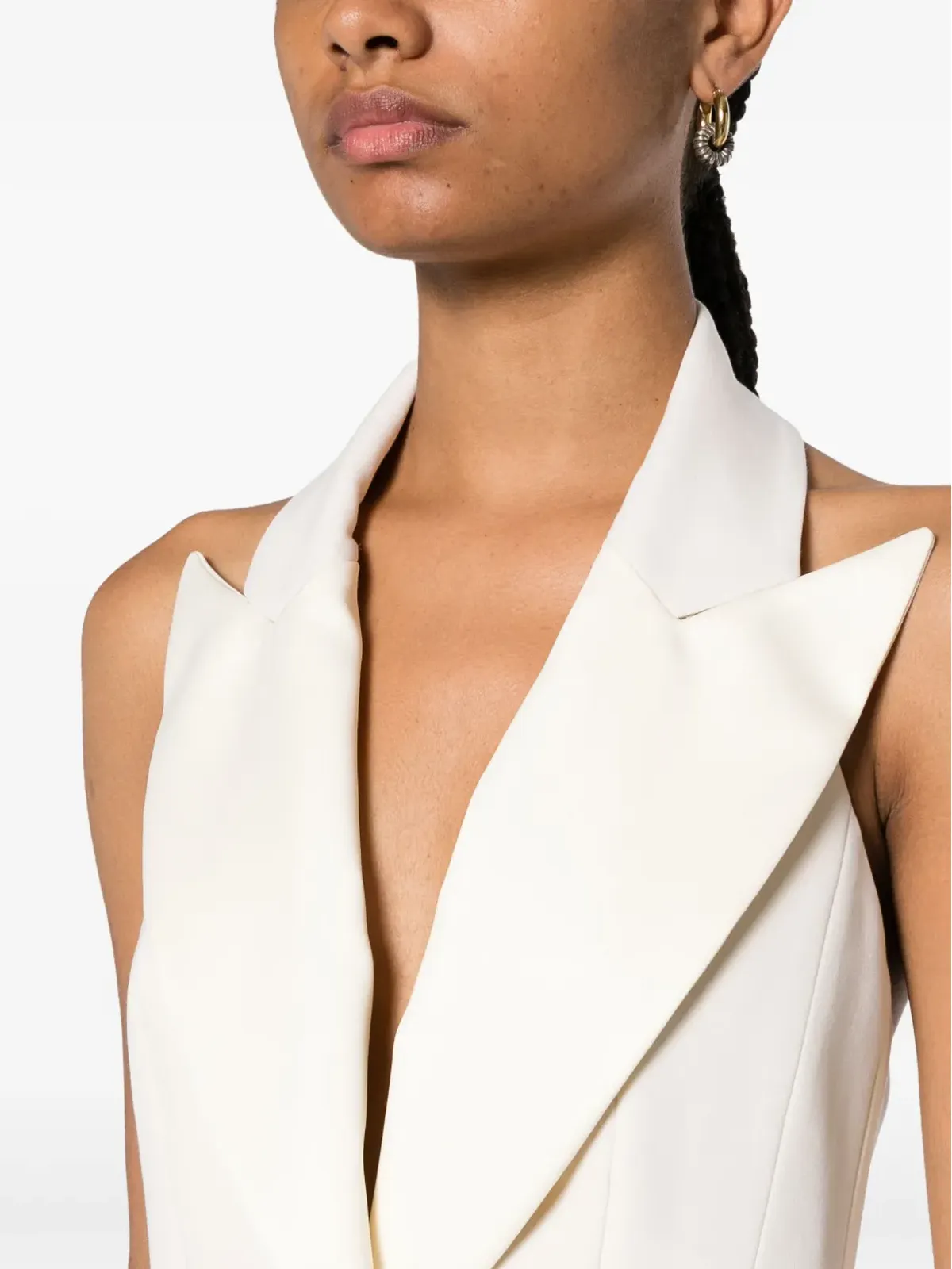 Max Mara スーツスタイル ヴァージンウール トップ - 画像5