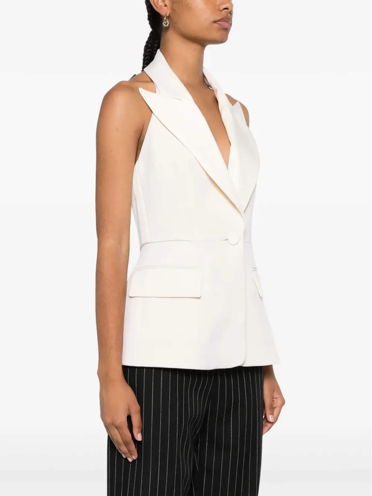 Max Mara スーツスタイル ヴァージンウール トップ - 画像3