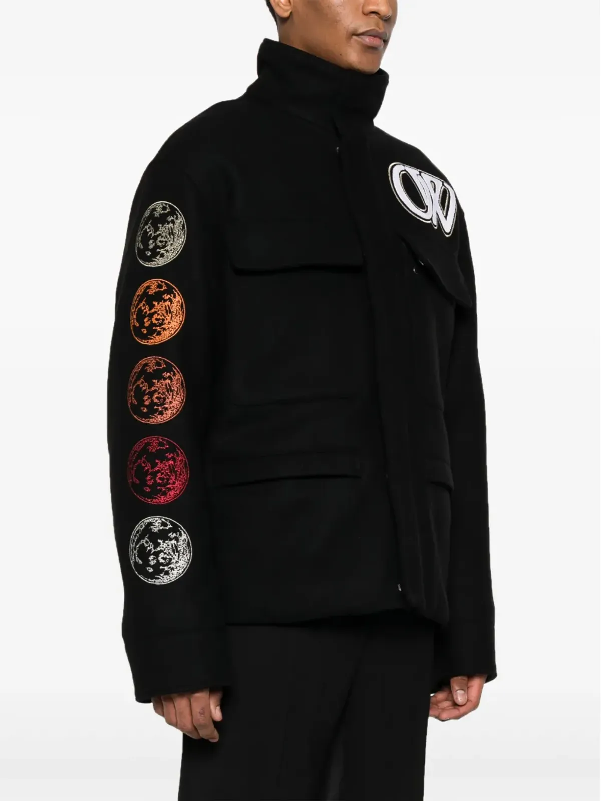 Off-White Phase Varsity ウール混紡ジャケット - ブラック - 画像4