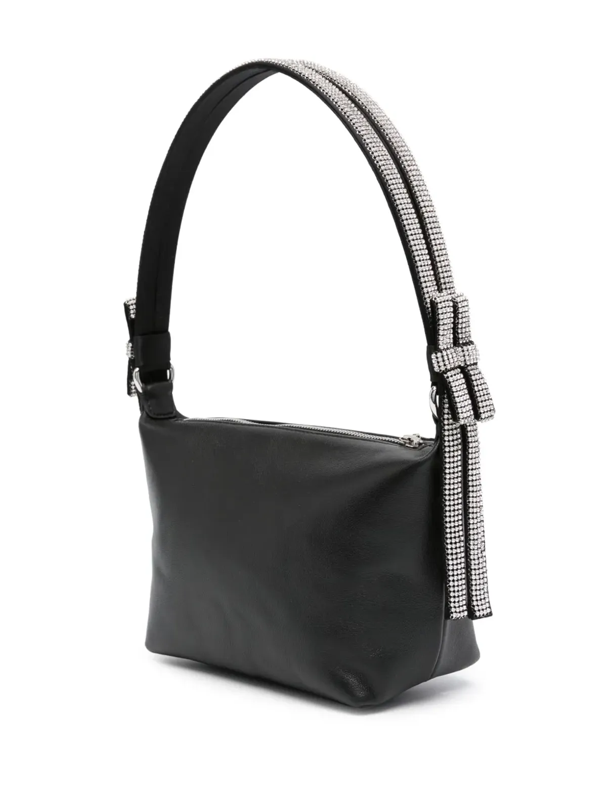 Kara クリスタルストラップ レザー トートバッグ - 画像3