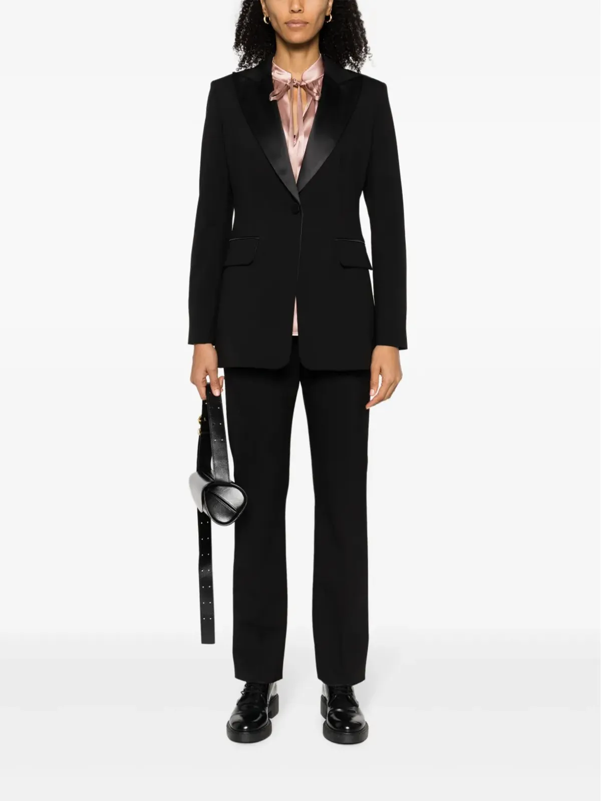 Max Mara シングルブレスト ウール混紡 ブレザー - ブラック - 画像2
