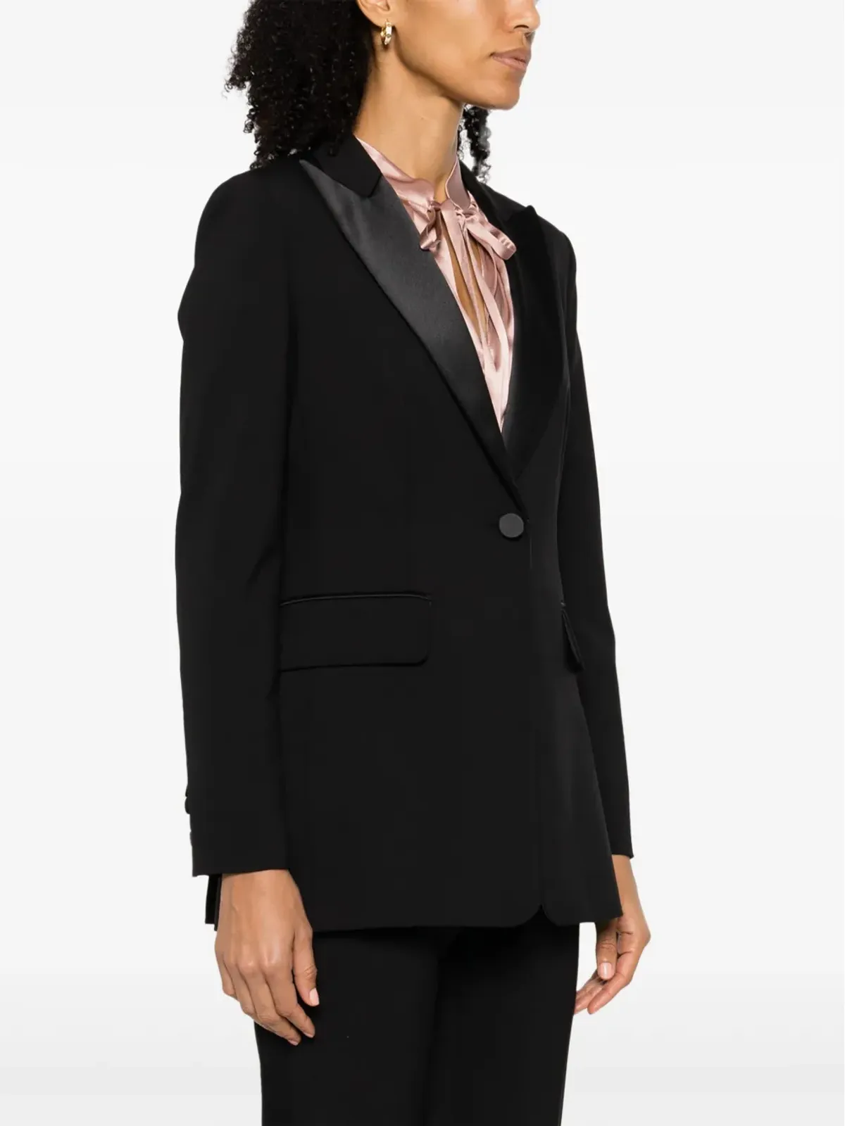 Max Mara シングルブレスト ウール混紡 ブレザー - ブラック - 画像3