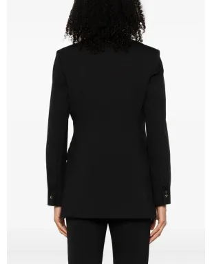 Max Mara シングルブレスト ウール混紡 ブレザー - ブラック - サムネイル4