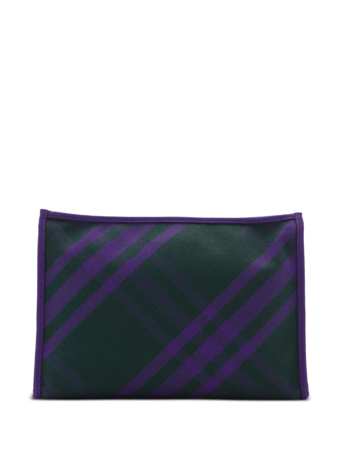 Burberry チェック柄コットン クラッチバッグ - パープル - 画像2