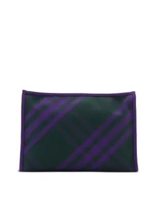 Burberry チェック柄コットン クラッチバッグ - パープル - サムネイル2