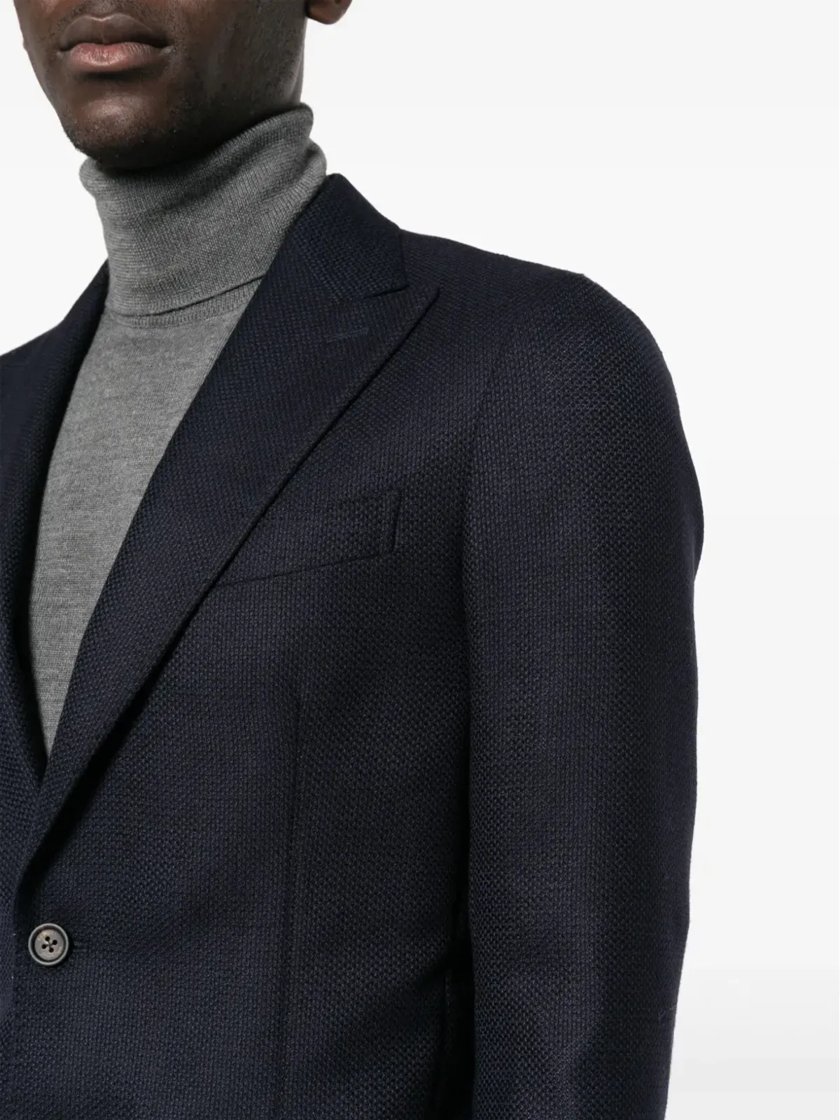 Bagnoli Sartoria Napoli シングルブレスト バージンウール ブレザー - ブルー - 画像5