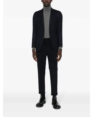Bagnoli Sartoria Napoli シングルブレスト バージンウール ブレザー - ブルー - サムネイル2