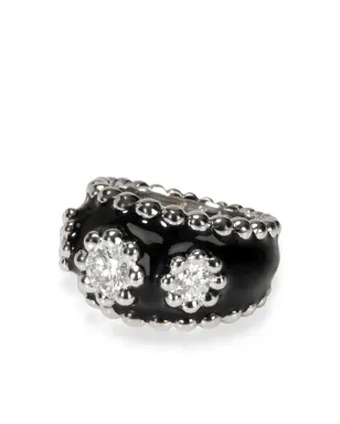 CHANEL ビンテージ 18Kホワイトゴールド エナメル カクテルリング - サムネイル2
