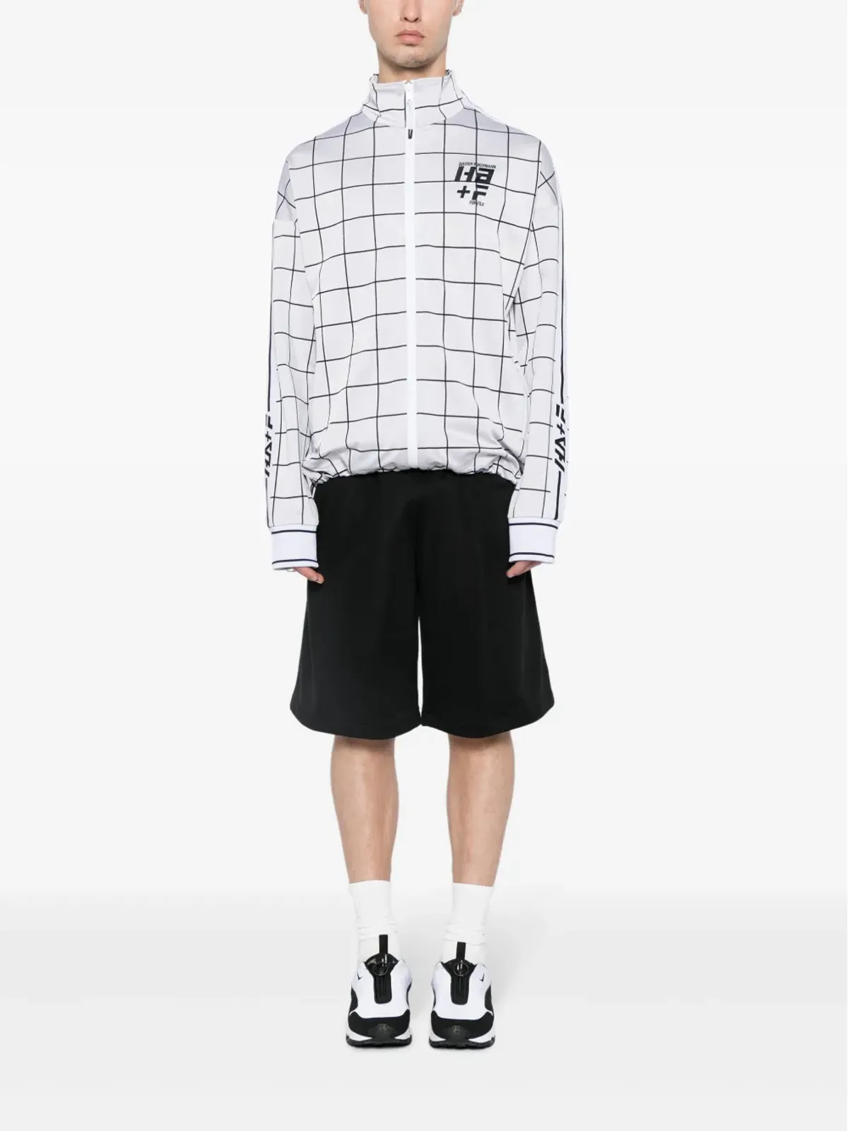 Haider Ackermann ロゴプリント チェックジャケット - 画像2