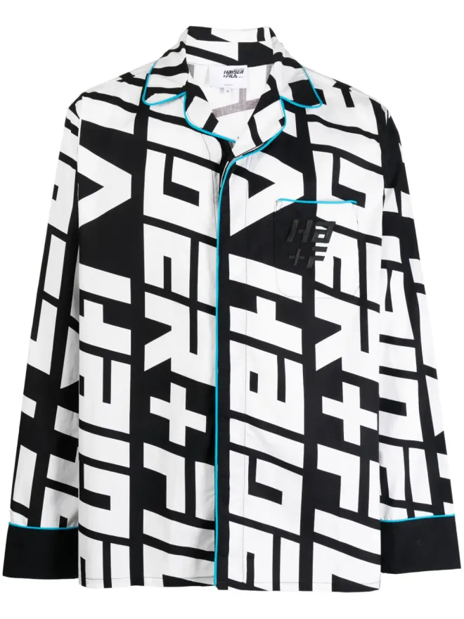 Haider Ackermann Haider Ackermann モノグラムプリント コットンシャツの商品画像