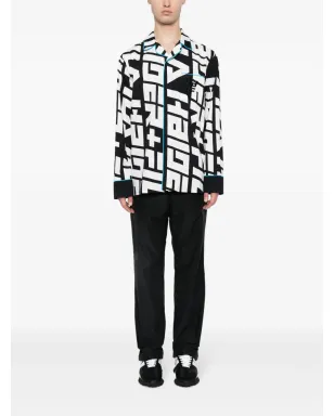 Haider Ackermann モノグラムプリント コットンシャツ - サムネイル2