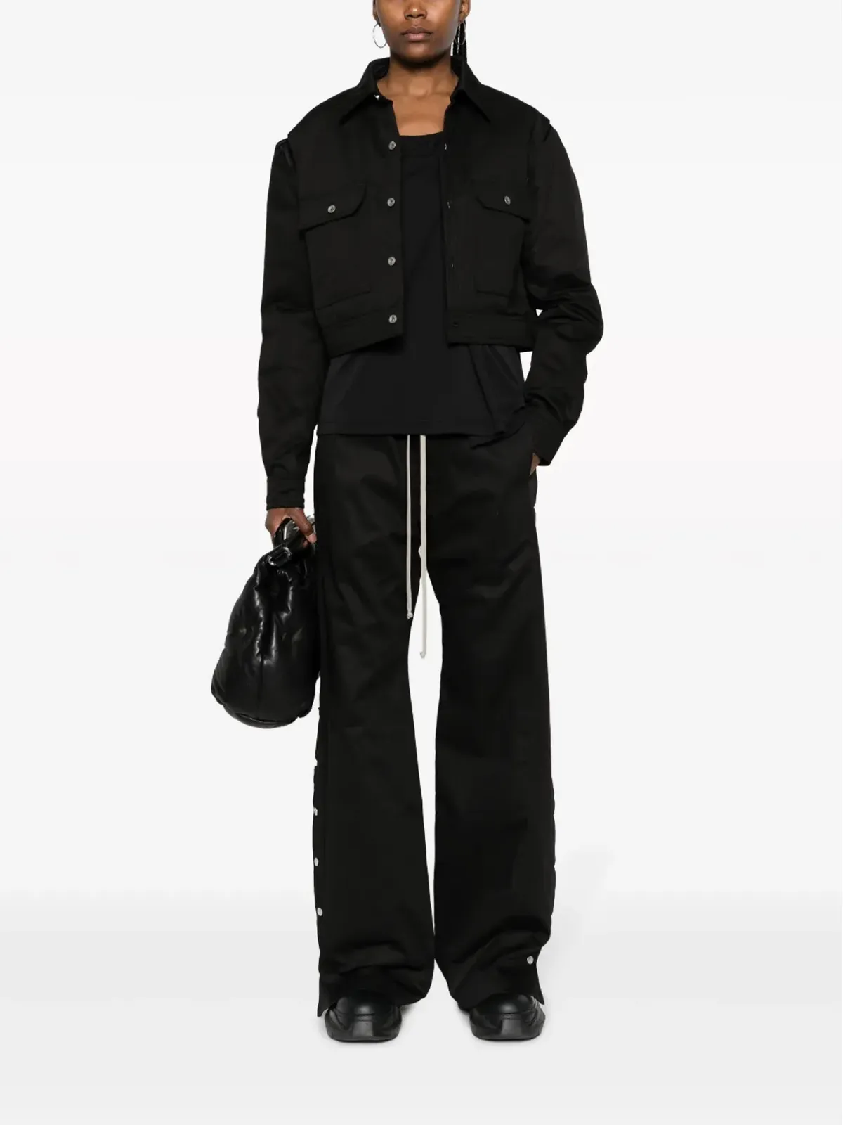 Rick Owens DRKSHDW カットアウト・クロップドジャケット - ブラック - 画像2
